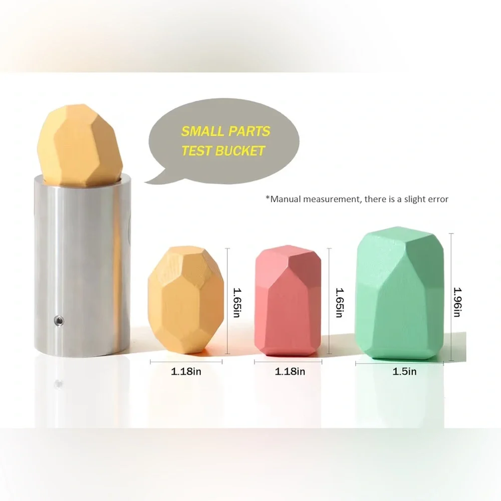 Sorting stacking rocks, wooden 36 pcs - Picture 7 of 10